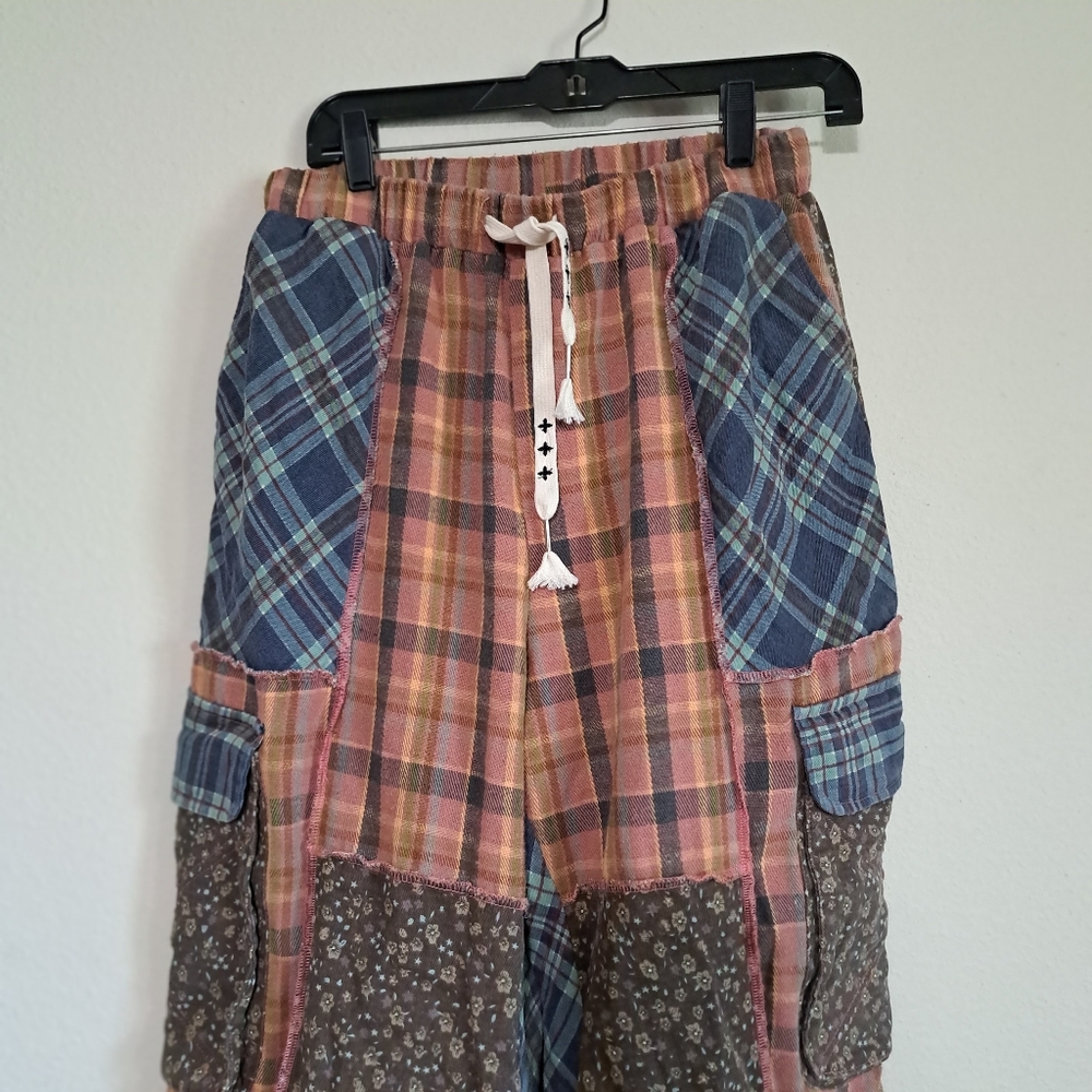 Pol Patchwork Wide-Leg Pants - image 3